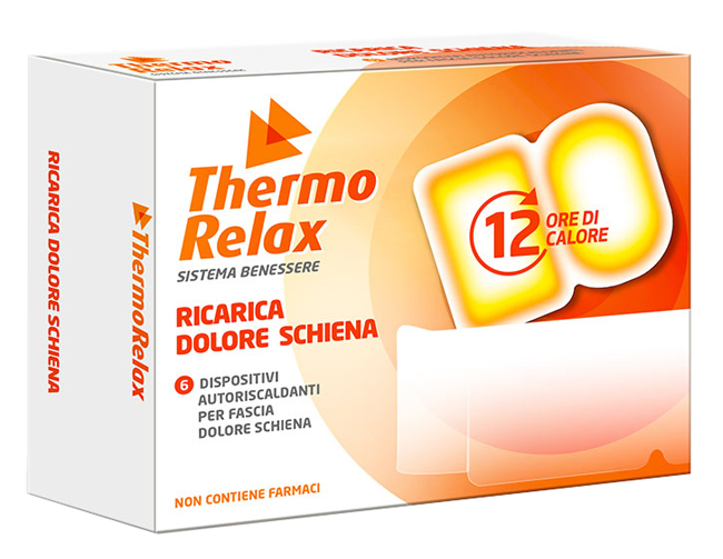 THERMORELAX RICARICA PER FASCIA DOLORE LOMBARE 6 DISPOSITIVI AUTORISCALDANTI - fitfarma.it