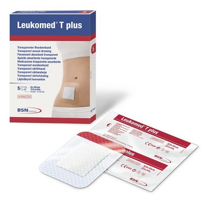 MEDICAZIONE POST-OPERATORIA LEUKOMED T PLUS TRASPARENTE IMPERMEABILE 8 X 10 CM - fitfarma.it