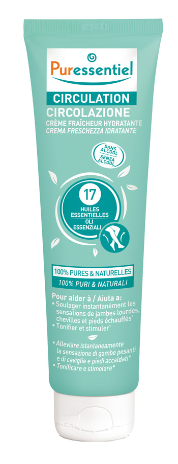 PURESSENTIEL CREMA CIRCOLAZIONE FRESCHEZZA IDRATANTE GAMBE EI STANCHI 100 ML - fitfarma.it