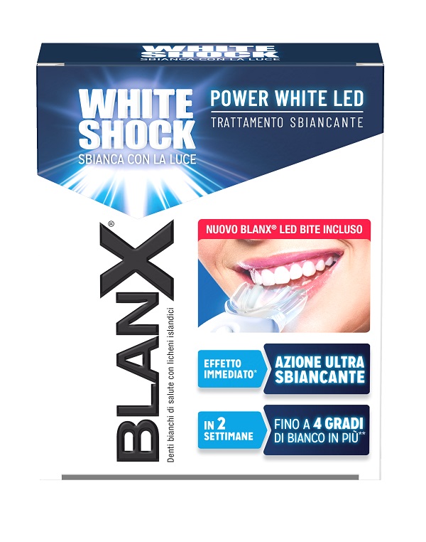BLANX WHITE SHOCK TRATTAMENTO POWER WHITE GEL 30 ML CON BITE - fitfarma.it