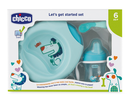 CHICCO SET PAPPA 6 MESI+ AZZURRO - fitfarma.it