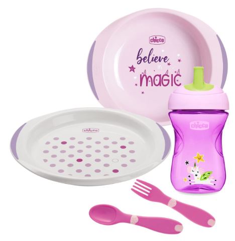 CHICCO SET PAPPA 12 MESI+ ROSA - fitfarma.it