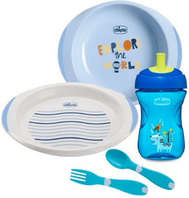 CHICCO SET PAPPA 12 MESI+ AZZURRO - fitfarma.it