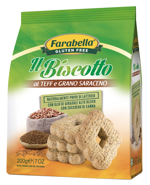 FARABELLA IL BISCOTTO AL TEFF E GRANO SARACENO 200 G - fitfarma.it