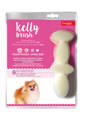 KELLY BRUSH SPUGNETTA ABRASIVA PER CANI DI TAGLIA PICCOLA 16 PEZZI - fitfarma.it