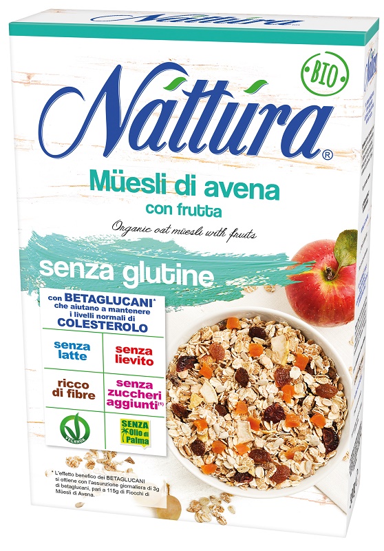 NATTURA MUESLI DI AVENA CON FRUTTA 300 G - fitfarma.it