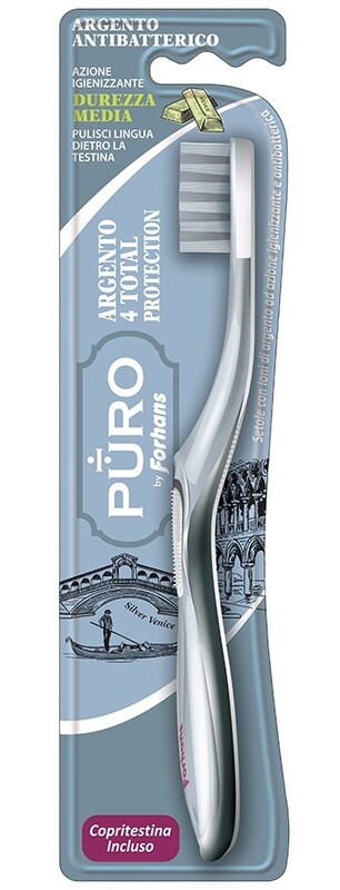 SPAZZOLINO SILVER 4 WHITE FORHANS 1 PEZZO - fitfarma.it