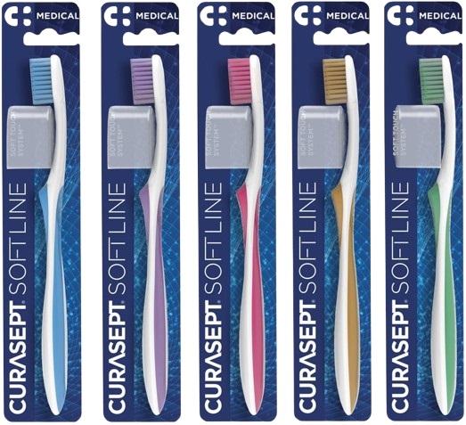 CURASEPT SPAZZOLINO SOFT MEDICAL COLORE AZZURRO - fitfarma.it