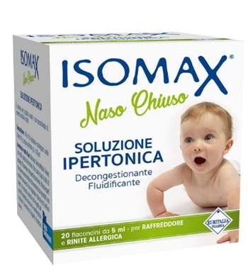 SOLUZIONE IPERTONICA ISOMAX NASO CHIUSO 20 FLACONCINI DA 5 ML - fitfarma.it