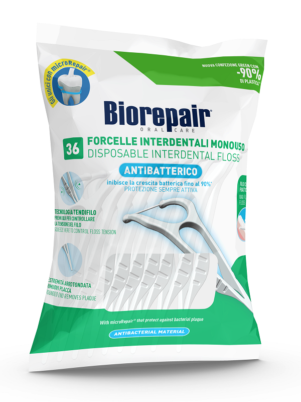 BIOREPAIR ORAL CARE ANTIBATTERICO FORCELLE INTERDENTALI MONOUSO 36 PEZZI - fitfarma.it