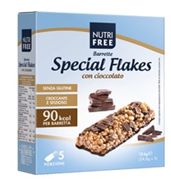 NUTRIFREE BARRETTE SPECIAL FLAKES CIOCCOLATO 24,8 G X 5 - fitfarma.it