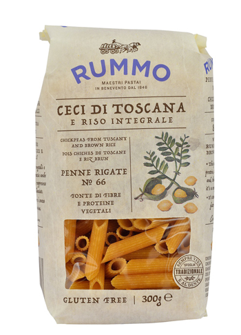 RUMMO PENNE RIGATE N 66 CECI DI TOSCANA E RISO INTEGRALE 300 G - fitfarma.it