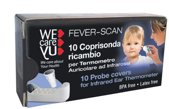 COPPELLE RICAMBIO PER TERMOMETRO INFRAROSSI WECAREYU FEVER-SCAN 10 PEZZI - fitfarma.it