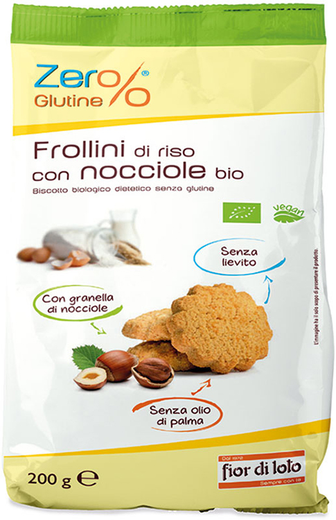 ZER%GLUTINE FROLLINI DI RISO CON NOCCIOLE SENZA GLUTINE 200 G - fitfarma.it