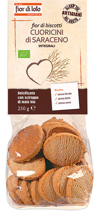 FIOR DI LOTO CUORICINI DI GRANO SARACENO INTEGRALE 250 G - fitfarma.it