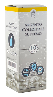 ARGENTO COLLOIDALE SUPREMO 10PPM CERTIFICATO CON CONTAGOCCE 50 ML - fitfarma.it