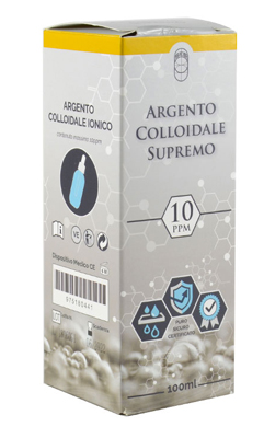 ARGENTO COLLOIDALE SUPREMO 10PPM CERTIFICATO CON CONTAGOCCE 100 ML - fitfarma.it