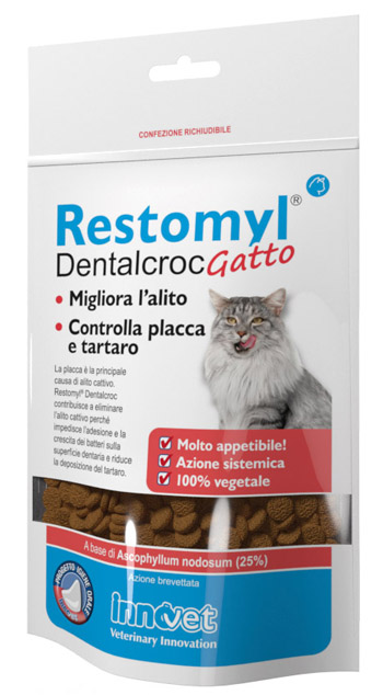 RESTOMYL DENTALCROC GATTO BUSTA 60 G - fitfarma.it