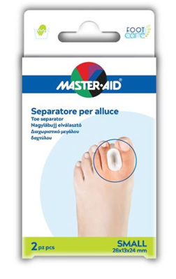 SEPARATORE DITA IN GEL MASTER-AID PER ALLUCE S 2 PEZZI - fitfarma.it