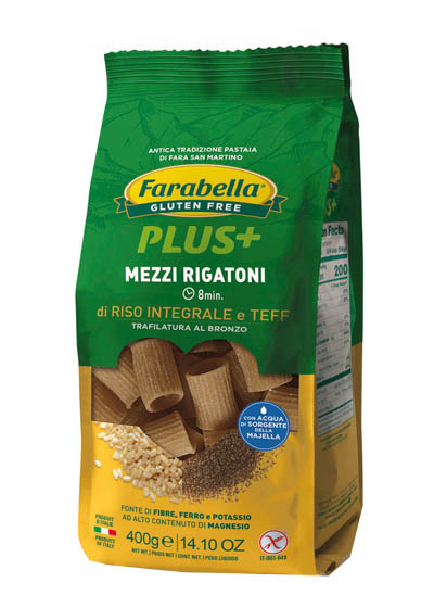FARABELLA MEZZI RIGATONI RISO INTEGRALE TEFF 400 G - fitfarma.it