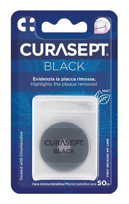 CURASEPT FLOSS CERATO NERO CLOREXIDINA - fitfarma.it