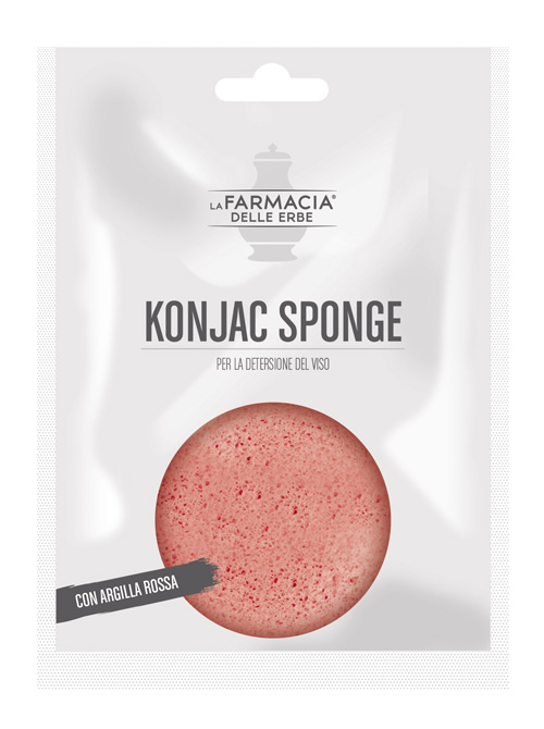 FDE KONJAC SPONGE ARGILLA ROSSA 1 PEZZO - fitfarma.it
