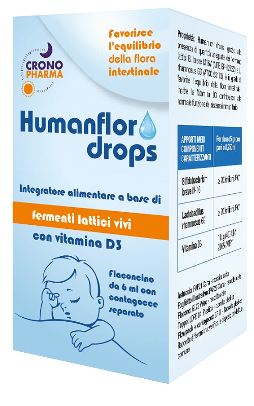 HUMANFLOR BABY DROPS 1 FLACONCINO 6 ML - fitfarma.it