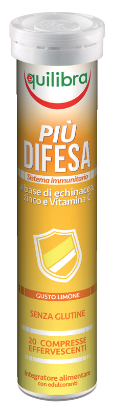 PIU' DIFESA GUSTO LIMONE 20 COMPRESSE EFFERVESCENTI - fitfarma.it