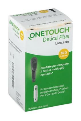 LANCETTE PUNGIDITO ONETOUCH DELICA PLUS 200 PEZZI - fitfarma.it