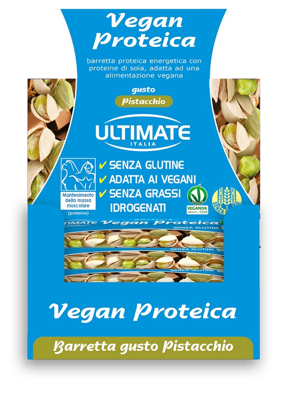 ULTIMATE BARRETTA VEGAN PROTEICA PISTACCHIO 24 X 40 G - fitfarma.it