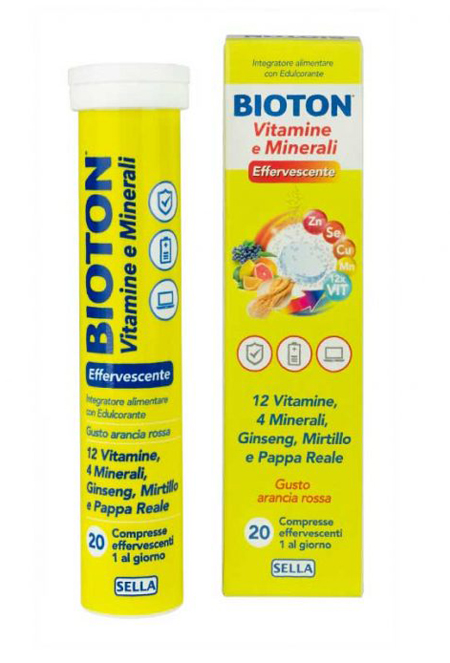 BIOTON VITAMINE E MINEALI 20 COMPRESSE EFFERVESCENTI - fitfarma.it