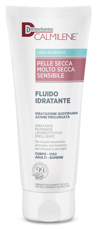 DERMOVITAMINA CALMILENE FLUIDO IDRATANTE PER PELLE SECCA, MOLTO SECCA E SENSIBILE 250 ML - fitfarma.it