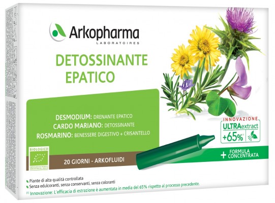 ARKOFLUIDI ULTRA SUONI DETOSSINANTE EPATICO 20 FIALE - fitfarma.it
