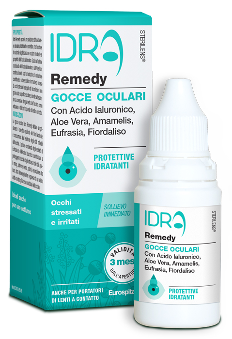 GOCCE OCULARI PROTETTIVE IDRATANTI STERILENS IDRA REMEDY CON ACIDO IALURONICO E ALOE VERA 10 ML - fitfarma.it