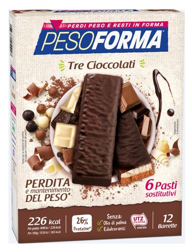 PESOFORMA BARR 3 CIOCCOLATI 372 G - fitfarma.it