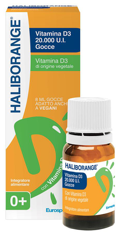 HALIBORANGE VITAMINA D3 20000 UI GOCCE 8 ML - fitfarma.it