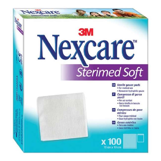 GARZA COMPRESSA STERIMED SOFT IN TESSUTO NON TESSUTO STERILE 10X10CM 100 PEZZI MULTILINGUAL - fitfarma.it