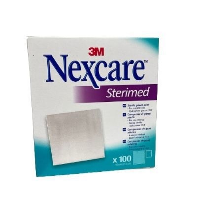 GARZA COMPRESSA NEXCARE STERIMED IN COTONE 20 FILI 18X40CM MULTILINGUAL 12 PEZZI - fitfarma.it