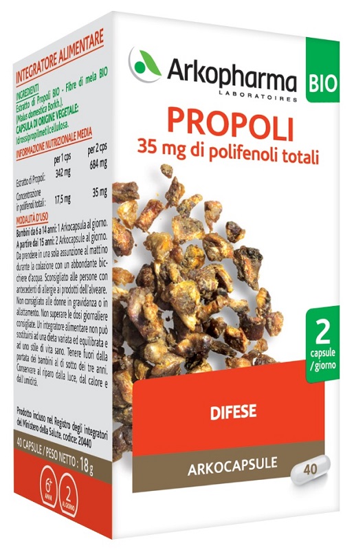 ARKO CAPSULE PROPOLI BIO 40 CAPSULE - fitfarma.it