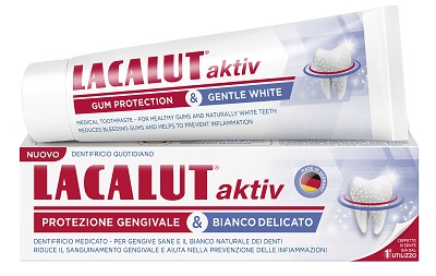LACALUT AKTIV PROTEZIONE GENGIVALE & BIANCO DELICATO 75 ML - fitfarma.it