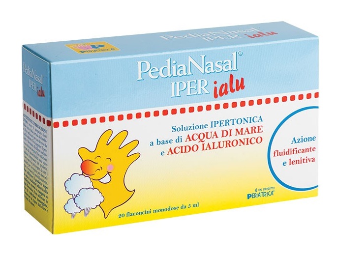 PEDIANASAL IPER SOLUZIONE IPERTONICA CON ACIDO IALURONICO 20 FLACONCINI MONODOSE DA 5 ML - fitfarma.it