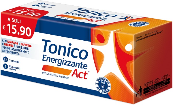 TONICO ENERGIZZANTE ACT 12 FLACONCINI DA 10 ML - fitfarma.it