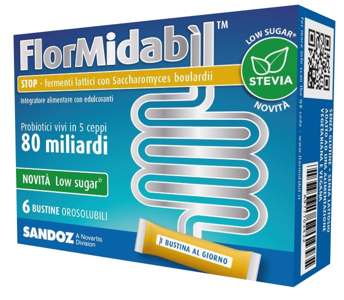 FLORMIDABIL STOP 6 BUSTINE CON STEVIA - fitfarma.it