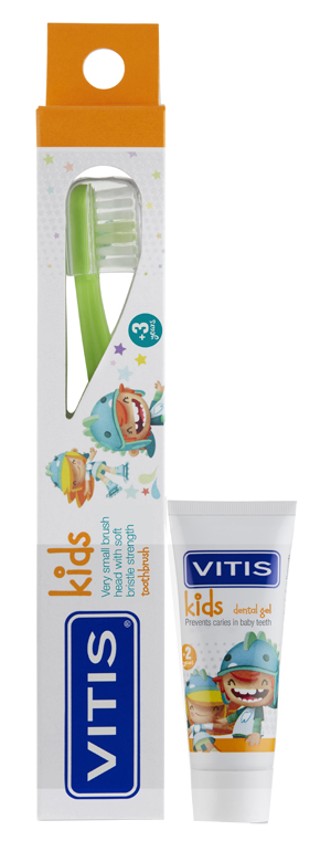VITIS KIDS SPAZZOLINO + GEL 8 ML - fitfarma.it