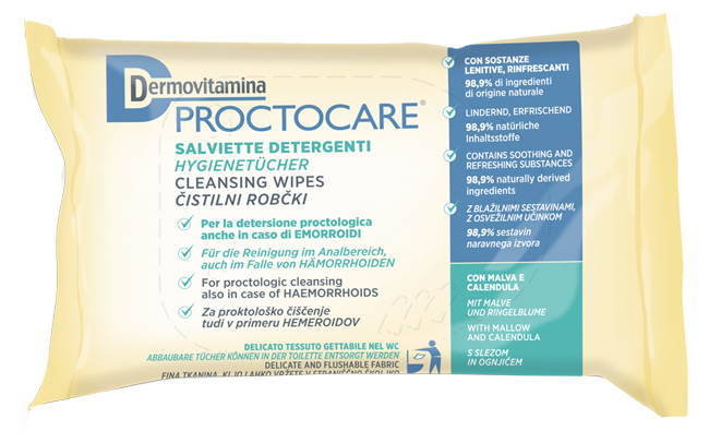 DERMOVITAMINA PROCTOCARE SALVIETTE 15 PEZZI - fitfarma.it