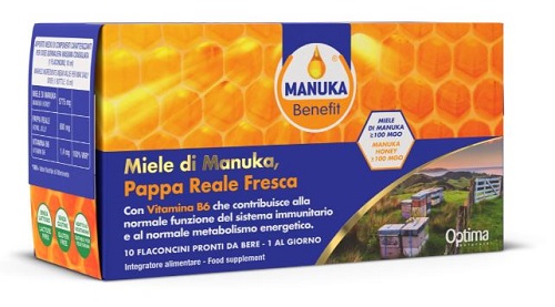 MANUKA BENEFIT PAPPA REALE MANUKA VITAMINA B6 10 FLACONCINI 10 ML - fitfarma.it