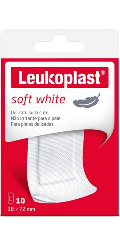 LEUKOPLAST SOFT WHITE 72 X 38 CM 10 PEZZI - fitfarma.it