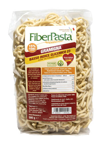 FIBERPASTA GRAMIGNA BASSO INDICE GLICEMICO 500 G - fitfarma.it