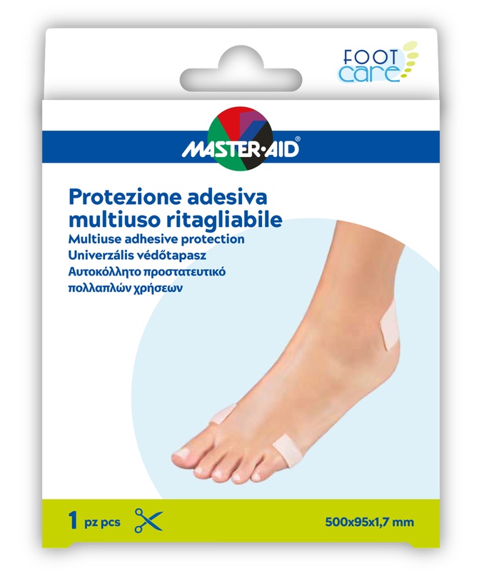MASTER-AID FOOT CARE PROTEZIONE ADESIVA MULTIUSO RITAGLIABILE 50X9,5 CM - fitfarma.it