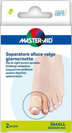 MASTER-AID FOOT CARE DIVARICATORE ALLUCE GIORNO/NOTTE TAGLIA S 2 PEZZI - fitfarma.it
